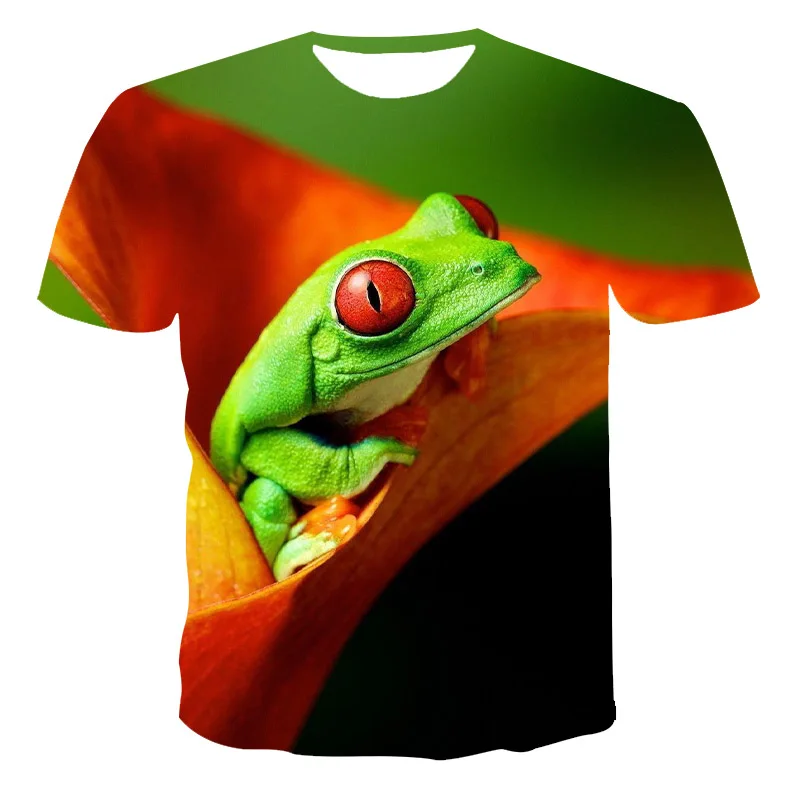 2021 New Summer T-Shirt Unisex Short-Sleeved 3D Printing T-Shirt Animal Series Frog Round Neck Pullover XXS-6XL Wholesale 
2021 New Summer T-Shirt Unisex Short-Sleeved 3D Printing T-Shirt Animal Series Frog Round Neck Pullover XXS-6XL Wholesale
