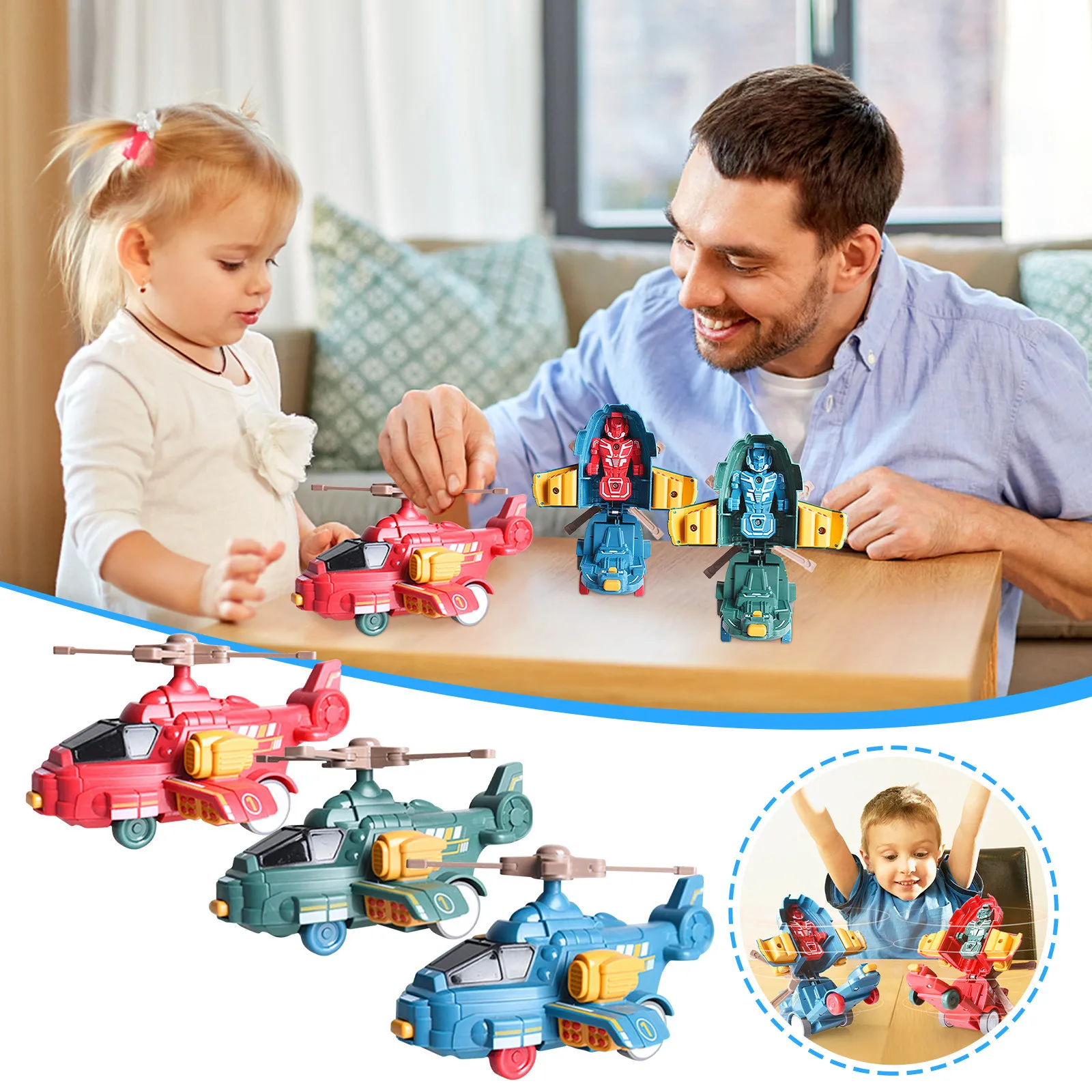 Kids Toys Inertial Collision Deformation Helicopter Turned Into A Robot Plane Taxiing Children Boy Toy Car Birthday Gift
Kids Toys Inertial Collision Deformation Helicopter Turned Into A Robot Plane Taxiing Children Boy Toy Car Birthday Gift