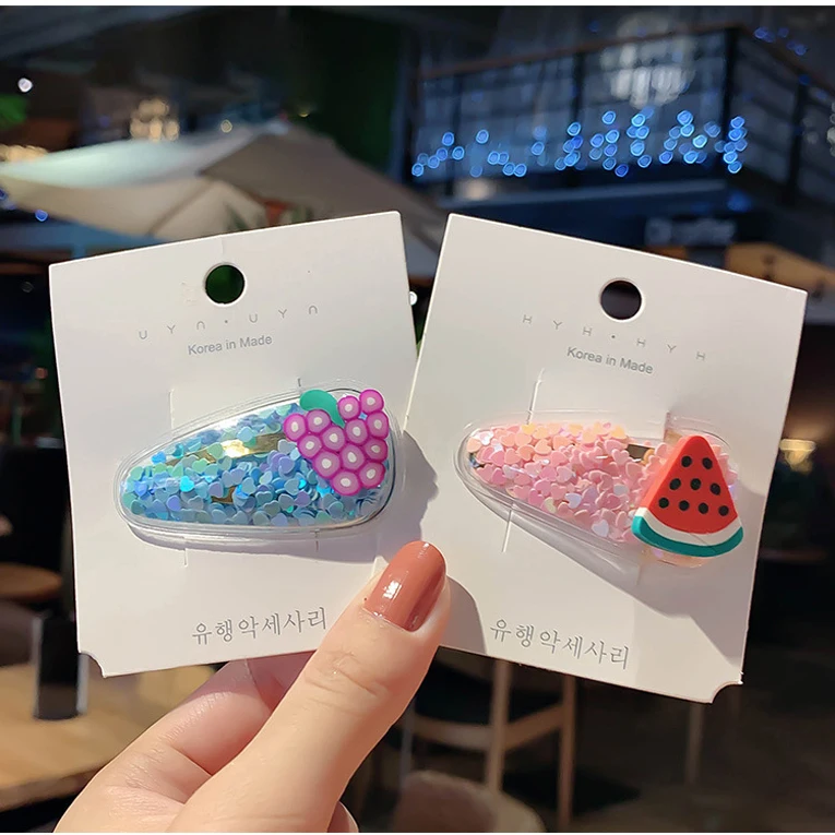 5PCS Women Girl Fruit Sequin Hair Clip Snap Barrette Hairpin Hair Accessories
5PCS Women Girl Fruit Sequin Hair Clip Snap Barrette Hairpin Hair Accessories