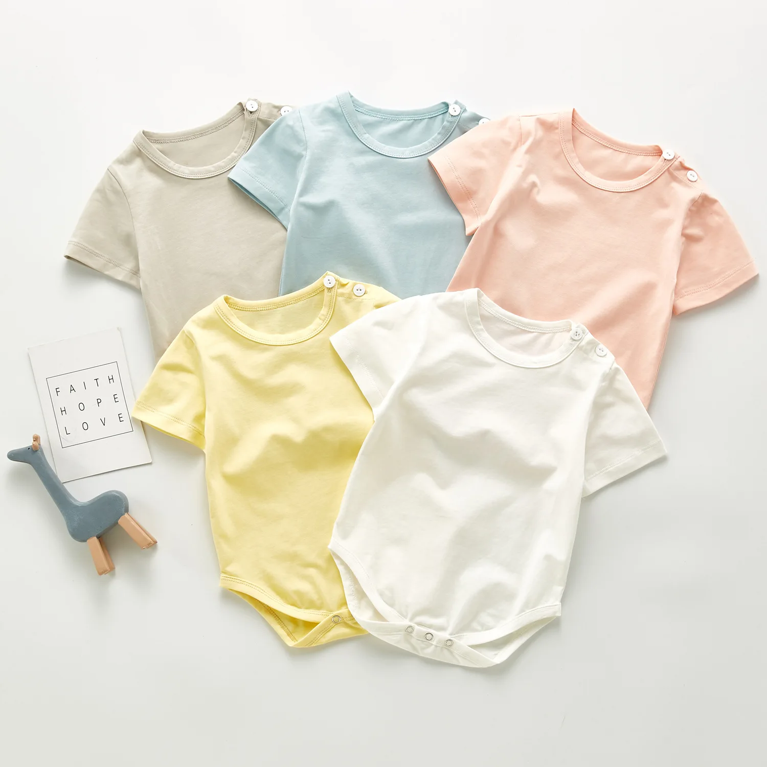 Summer With Infants Contracted Comfortable Monochromatic Cotton Short Sleeve Clothing Joker Climb Clothes Bodysuits Crawlers
Summer With Infants Contracted Comfortable Monochromatic Cotton Short Sleeve Clothing Joker Climb Clothes Bodysuits Crawlers
