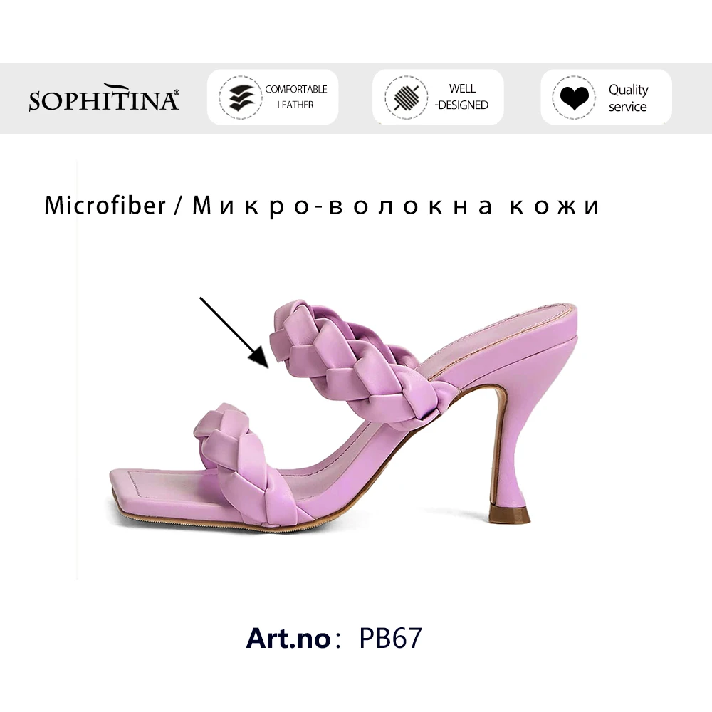 SOPHITINA Sandals Woman Mules Slipper Pink Young Straw Solid Slip On High Thin Heel Square Toe Offcie Lady Shoes PB67
SOPHITINA Sandals Woman Mules Slipper Pink Young Straw Solid Slip On High Thin Heel Square Toe Offcie Lady Shoes PB67