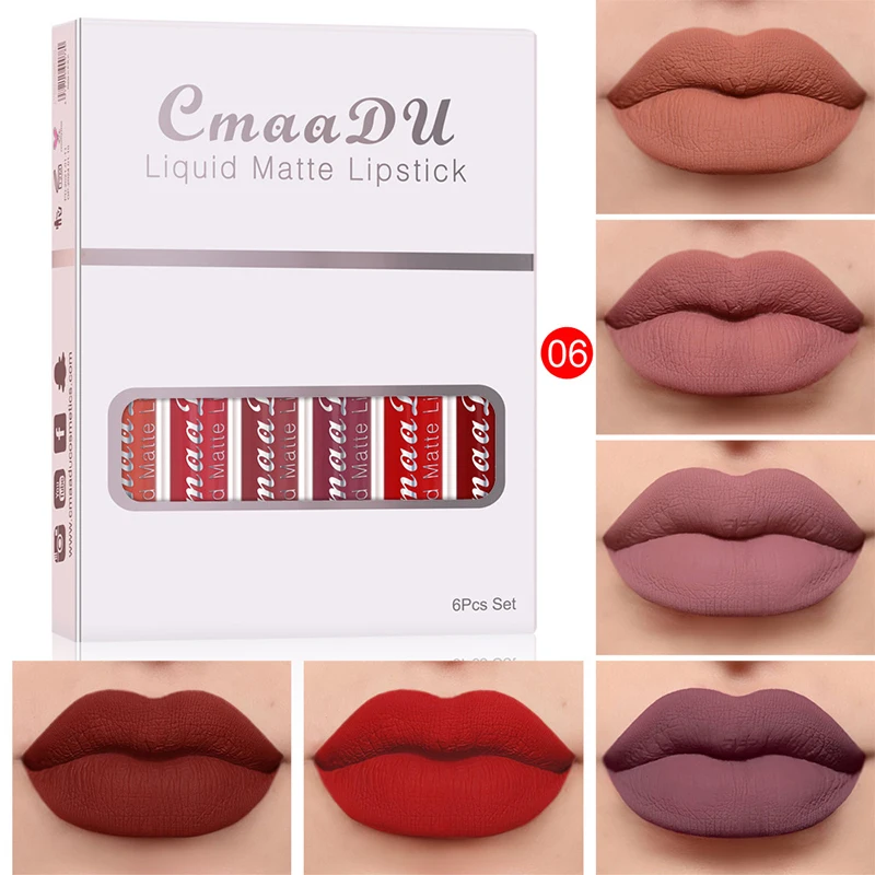 Lip Gloss 6pcs/box Set Matte Waterproof Long Lasting Lipstick Boxed Matte Non-stick Cup Waterproof Lipstick Lip Gloss 6pcs/set
Lip Gloss 6pcs/box Set Matte Waterproof Long Lasting Lipstick Boxed Matte Non-stick Cup Waterproof Lipstick Lip Gloss 6pcs/set