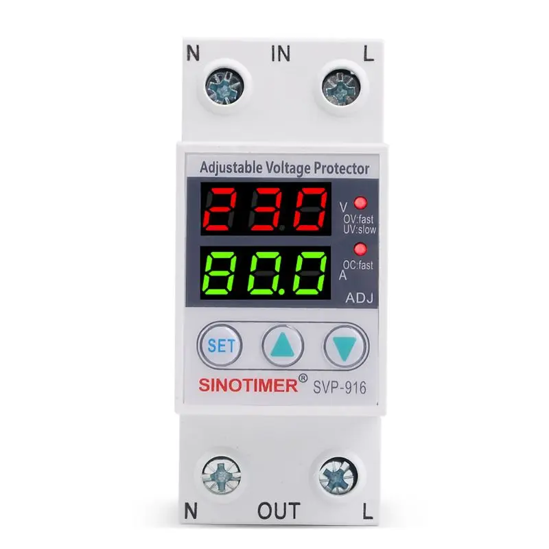 Dual LED Display 63A 80A Din Rail 220V Adjustable Voltage Surge Protector Relay with Limit Current Protection
Dual LED Display 63A 80A Din Rail 220V Adjustable Voltage Surge Protector Relay with Limit Current Protection