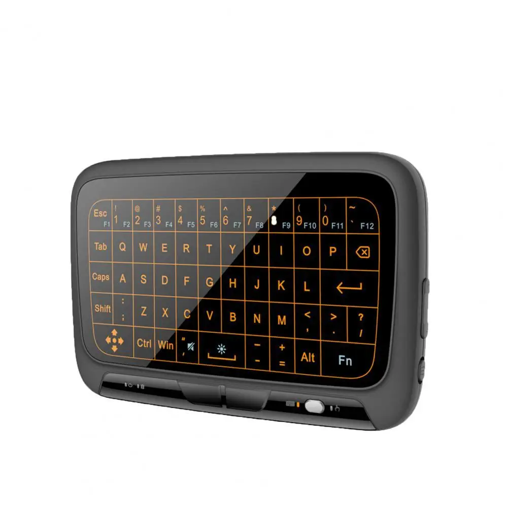 H18 Mini Full Touch Screen 2.4GHz Air Mouse Touchpad Backlight Wireless Keyboard for Smart TV
H18 Mini Full Touch Screen 2.4GHz Air Mouse Touchpad Backlight Wireless Keyboard for Smart TV