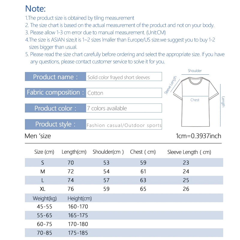 Harajuku Frayed Solid Color Men's T-shirt Summer 100% Cotton Round Neck Men Clothing 2021 Loose Large Size T-shirts Vintage Tops
Harajuku Frayed Solid Color Men's T-shirt Summer 100% Cotton Round Neck Men Clothing 2021 Loose Large Size T-shirts Vintage Tops