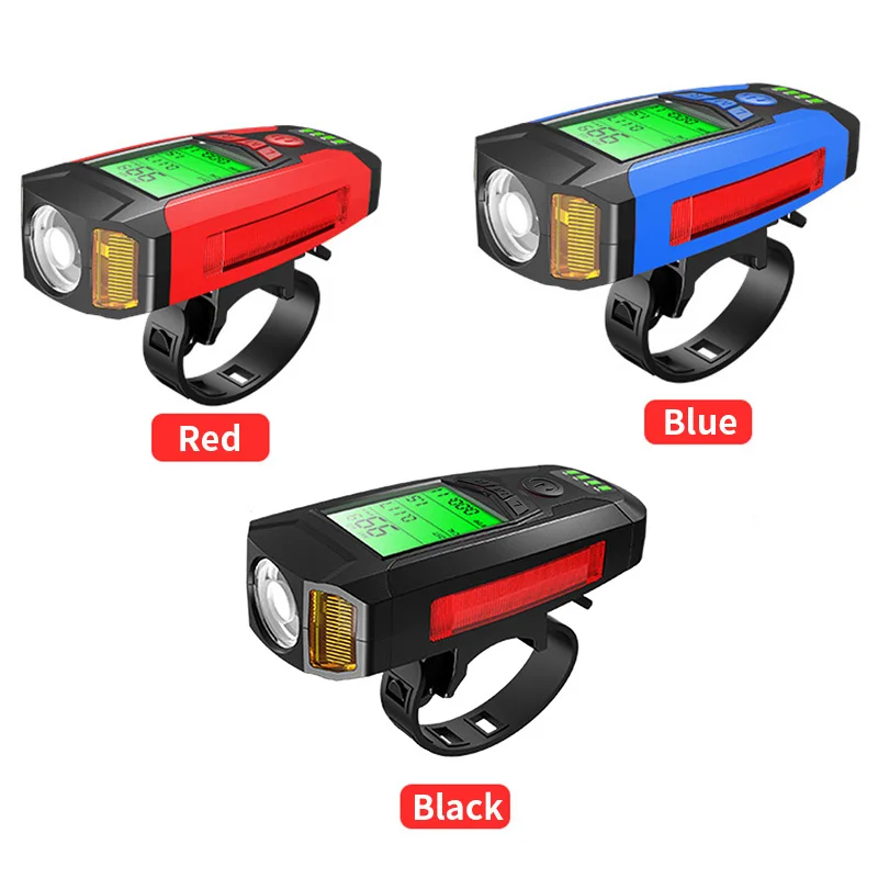 3 in 1 USB Bicycle Flashlight 5 LED Bicycle Computer/Horn Bike Front Light IPX4 Waterproof Headlight Odometer Bike Accessories 
3 in 1 USB Bicycle Flashlight 5 LED Bicycle Computer/Horn Bike Front Light IPX4 Waterproof Headlight Odometer Bike Accessories