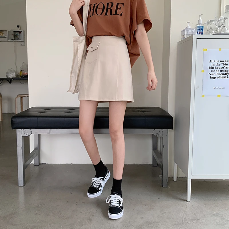 Korean Style Women 2021 Spring Summer Casual Sexy Slim A Line Skirt Fashion Elegant High Waist Solid Mini Skirt Festival 
Korean Style Women 2021 Spring Summer Casual Sexy Slim A Line Skirt Fashion Elegant High Waist Solid Mini Skirt Festival