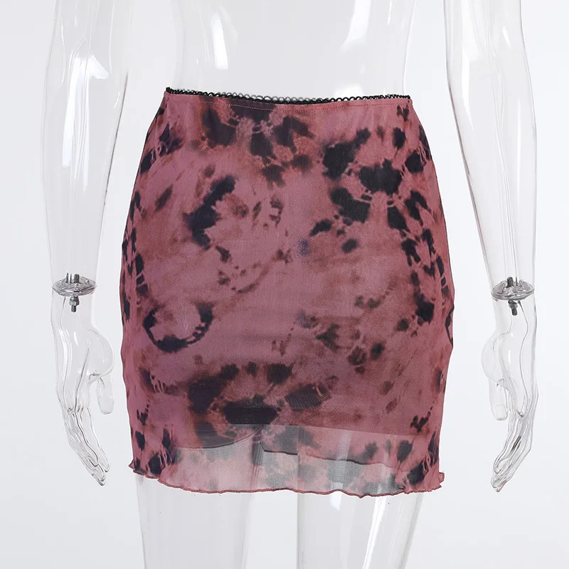 Pastel Goth High Waist Tie Dye Mesh Mini Skirts 2000s Aesthetics Ruffles A-line Skirts Y2K Vintage Outfits Double Layer
Pastel Goth High Waist Tie Dye Mesh Mini Skirts 2000s Aesthetics Ruffles A-line Skirts Y2K Vintage Outfits Double Layer