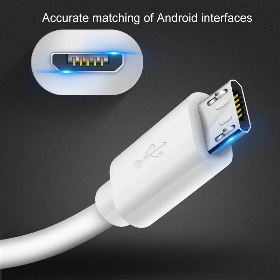 Кабель Micro USB для передачи данных 1 м 2 3 А кабель быстрой зарядки Samsung Huawei Redmi Sony LG
