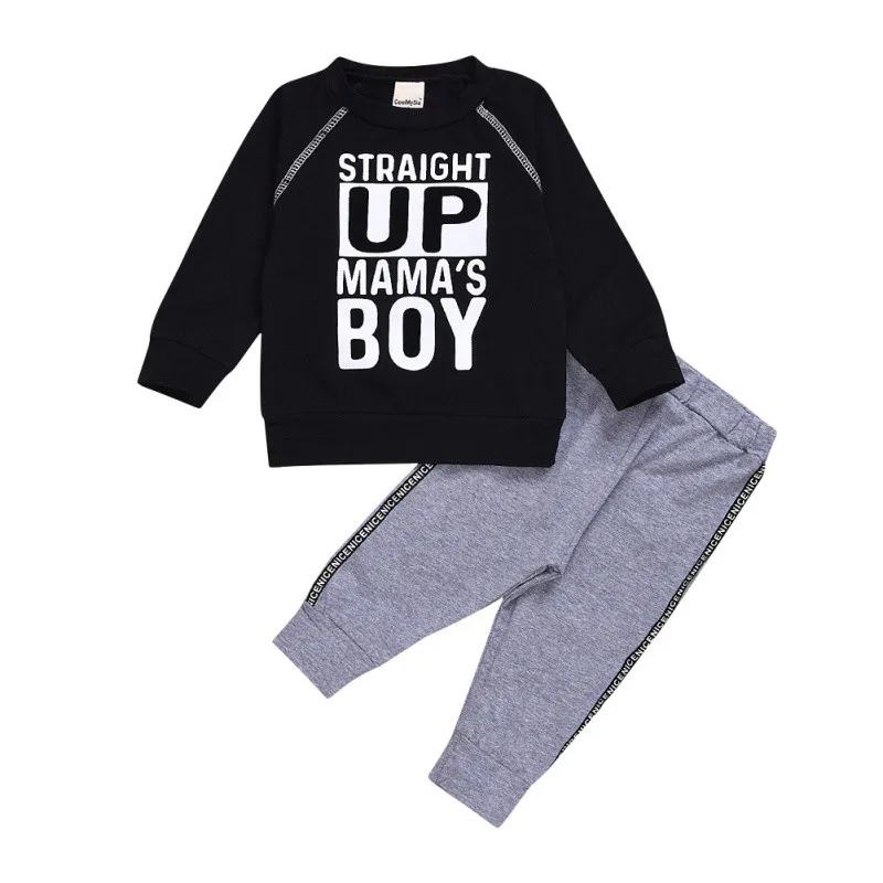Autumn Baby Boys Long Sleeve Letter Print Tops+Pants Trouser Costume Set New 
Autumn Baby Boys Long Sleeve Letter Print Tops+Pants Trouser Costume Set New