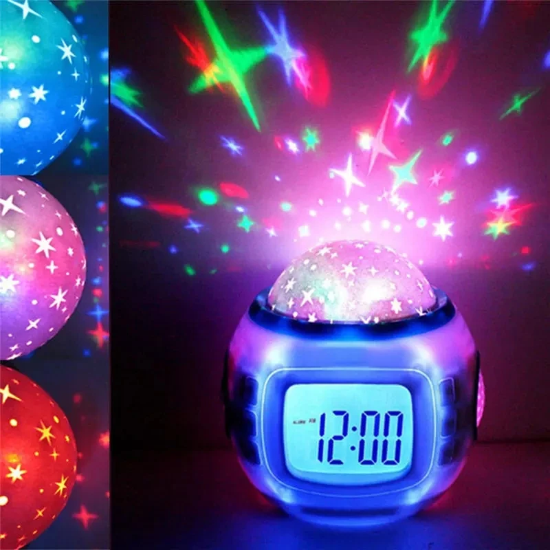 Sky Star Children Baby Room Night Light Projector Lamp Bedroom Music Alarm Clock Morning Wake Up Alarm Clocks Desktop Beside
Sky Star Children Baby Room Night Light Projector Lamp Bedroom Music Alarm Clock Morning Wake Up Alarm Clocks Desktop Beside