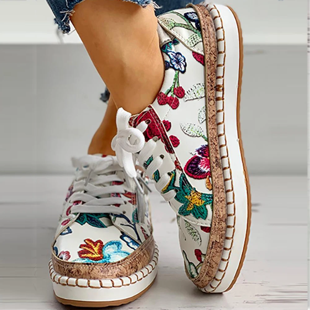 Women's Sports Shoes Summer Printing 2021 Round Toe Lace Casual Shoes Women's Flat Shoes Women's Vulcanized Shoes Women Shoes
Women's Sports Shoes Summer Printing 2021 Round Toe Lace Casual Shoes Women's Flat Shoes Women's Vulcanized Shoes Women Shoes