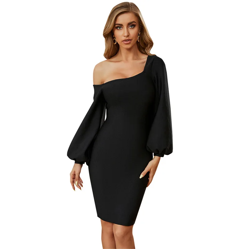 New Women Bandage Dress Long-Sleeved Fashion Elegant Celebrity Evening Party Sexy Lantern Sleeve Black Blazer Dresses
New Women Bandage Dress Long-Sleeved Fashion Elegant Celebrity Evening Party Sexy Lantern Sleeve Black Blazer Dresses