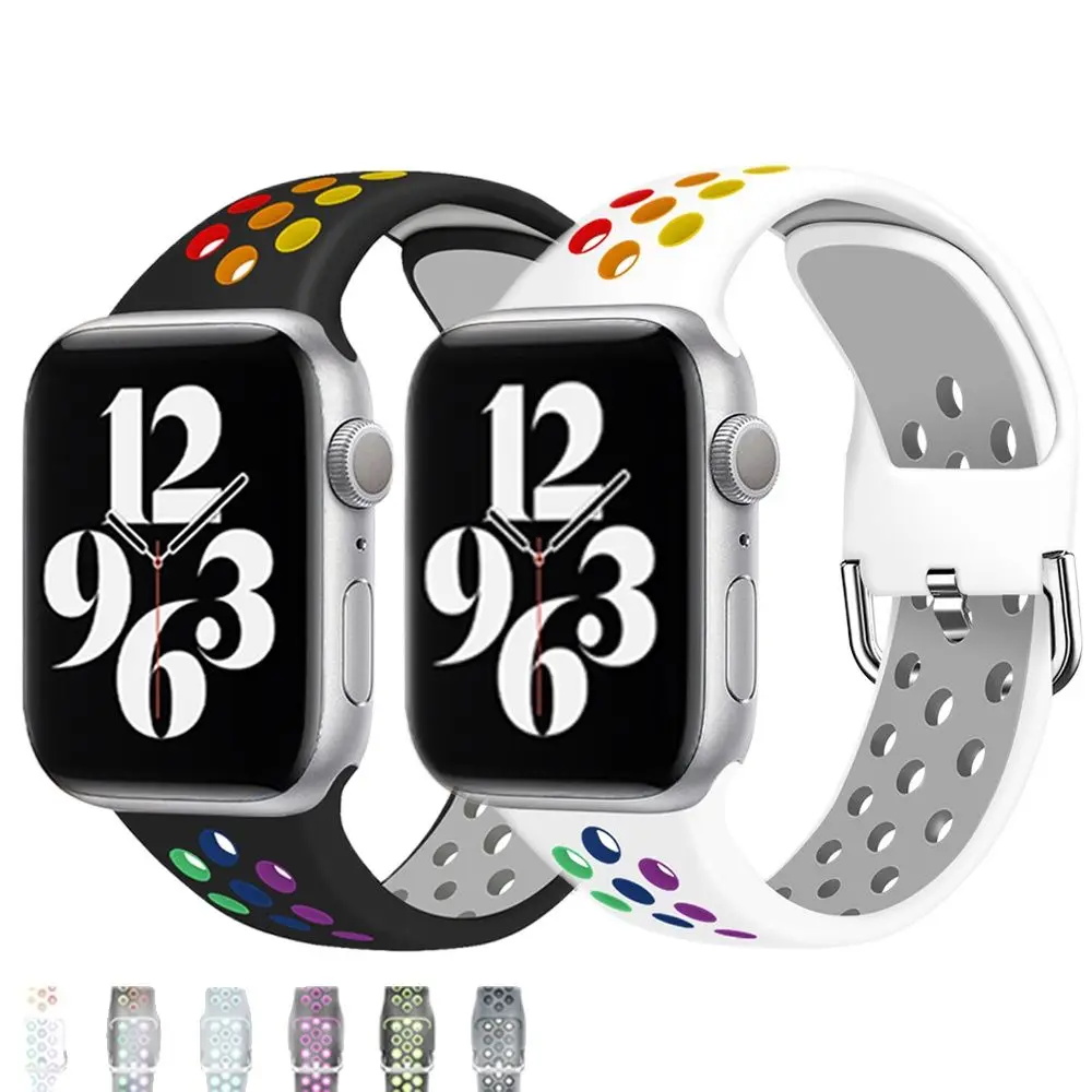 Strap for Apple Watch Band Se 40mm 44mm/42mm/38mm Accessories Silicone Belt Sport Bracelet on Series 6 5 4 3 21 Watchband
Strap for Apple Watch Band Se 40mm 44mm/42mm/38mm Accessories Silicone Belt Sport Bracelet on Series 6 5 4 3 21 Watchband