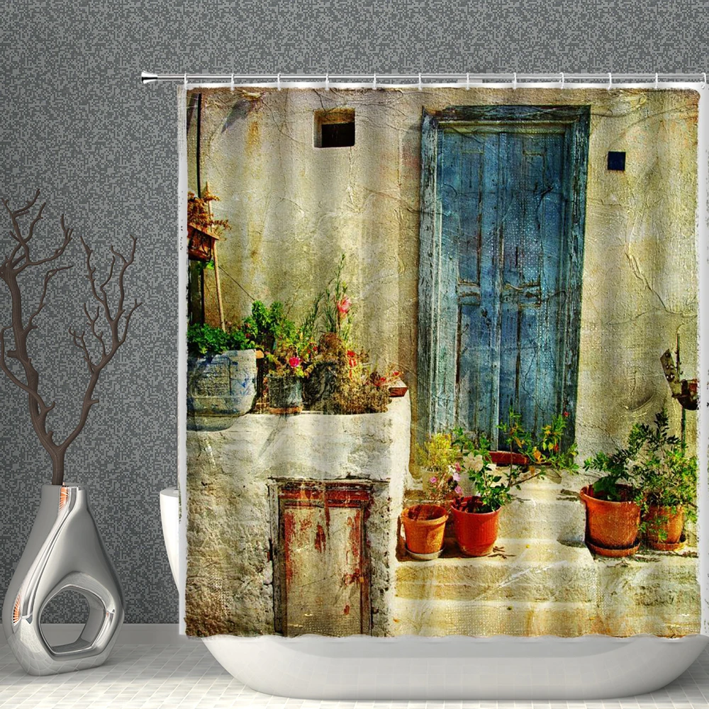 Nordic Oil Painting Landscape Shower Curtains Greece Retro Rural Flower Plant Bathroom Curtain Polyester Fabric Home Bath Decor
Nordic Oil Painting Landscape Shower Curtains Greece Retro Rural Flower Plant Bathroom Curtain Polyester Fabric Home Bath Decor