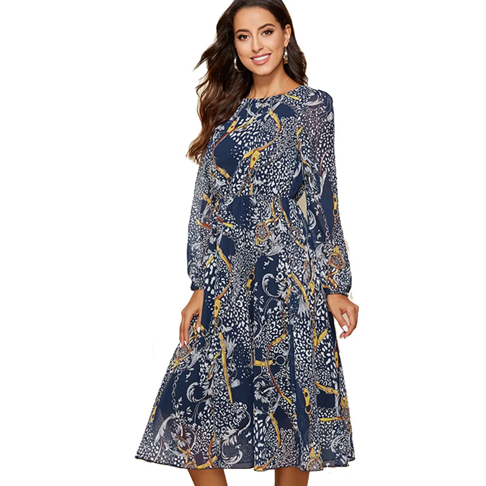 Dresses for Women Amazon Cross-Border European and American 2021 Autumn and Winter New Women's Floral Long Sleeve Elegant Dress
Dresses for Women Amazon Cross-Border European and American 2021 Autumn and Winter New Women's Floral Long Sleeve Elegant Dress