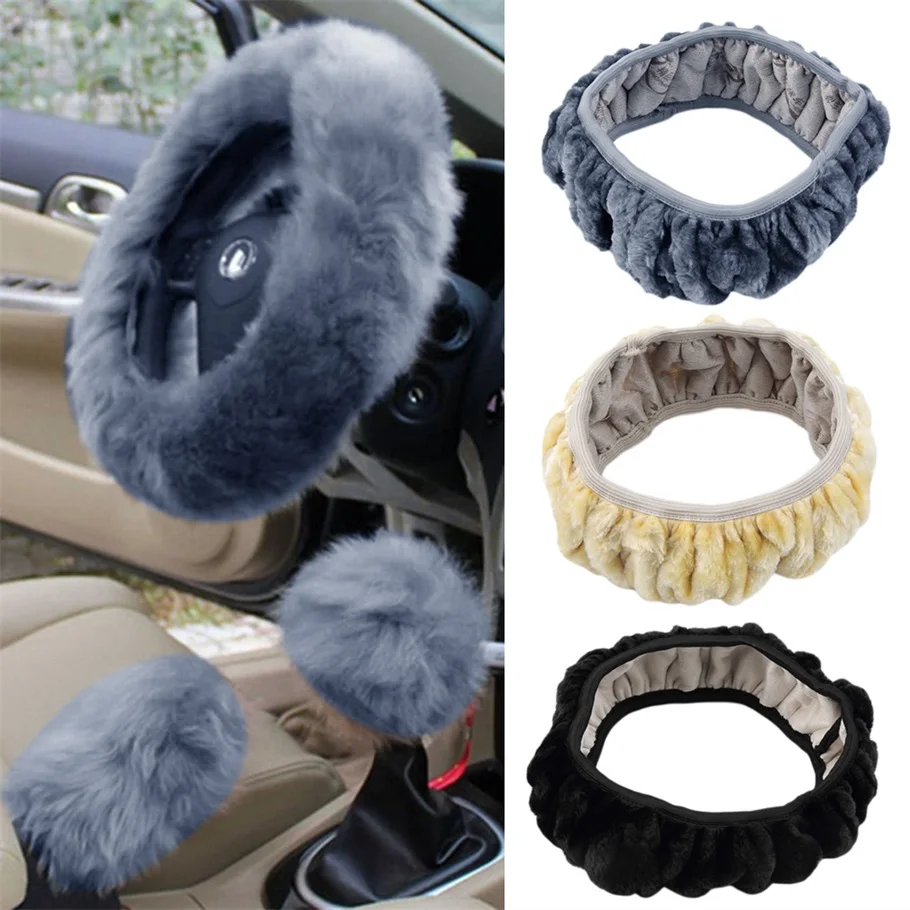 3 pcs/set Charm Warm Long Wool Plush car Steering Wheel Cover woolen Car Handbrake Accessory hot selling
3 pcs/set Charm Warm Long Wool Plush car Steering Wheel Cover woolen Car Handbrake Accessory hot selling