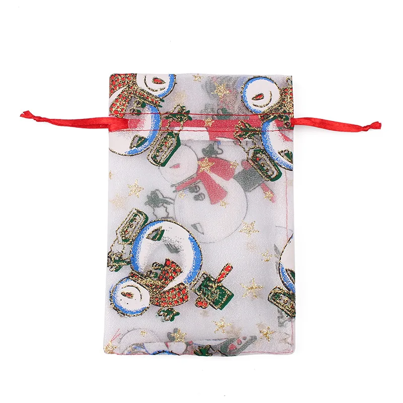 Christmas Organza Bags Christmas Tree SnowFlakes Bell Snowman Jewelry Packaging Display Bag Party Decoration Drawable Gift Pouch
Christmas Organza Bags Christmas Tree SnowFlakes Bell Snowman Jewelry Packaging Display Bag Party Decoration Drawable Gift Pouch