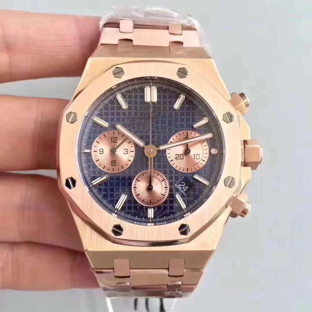 Classic New Chronograph Men Stopwatch Sapphire Crystal Rose Gold Blue Stainless Steel Date Watch AAA+
Classic New Chronograph Men Stopwatch Sapphire Crystal Rose Gold Blue Stainless Steel Date Watch AAA+