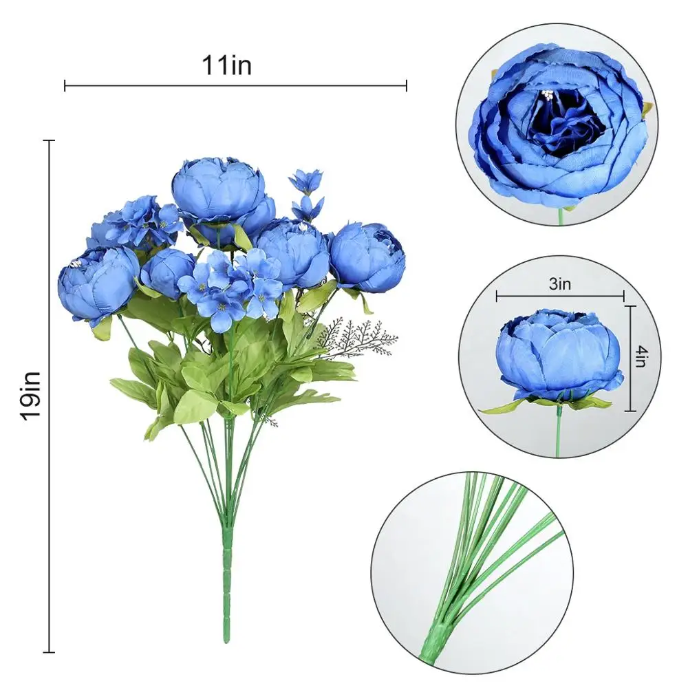 Luyue 13 Branch/Bouquet Artificial Peony Flowers Vivid Artificiales Fake Silk Rose Bridal Wedding Flower Decor Wreath Gland Home
Luyue 13 Branch/Bouquet Artificial Peony Flowers Vivid Artificiales Fake Silk Rose Bridal Wedding Flower Decor Wreath Gland Home