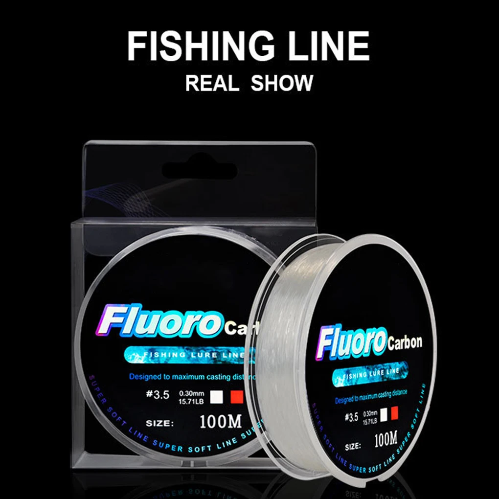 100m Fluoro Carbon Fishing Lure Line Saltwater Freshwater River Pond Fishing Thread Outdoor Camping Angling Accessory
100m Fluoro Carbon Fishing Lure Line Saltwater Freshwater River Pond Fishing Thread Outdoor Camping Angling Accessory