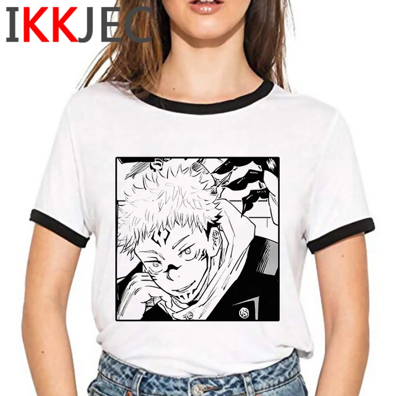 Топ женский juютсу, Милая Белая футболка в стиле Харадзюку, Джоджо, Сатору, Юджи итадор, одежда для пар
Топ женский juютсу, Милая Белая футболка в стиле Харадзюку, Джоджо, Сатору, Юджи итадор, одежда для пар