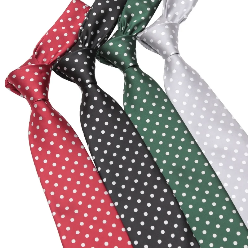 Мужской галстук-платок в горошек качественный жаккардовый галстук 8 см модные