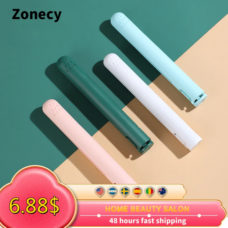 Mini USB Portable Hair Straightener Curler Rechargeable Curling Straightening Flat Iron Professional Split Styling Tool | Красота и