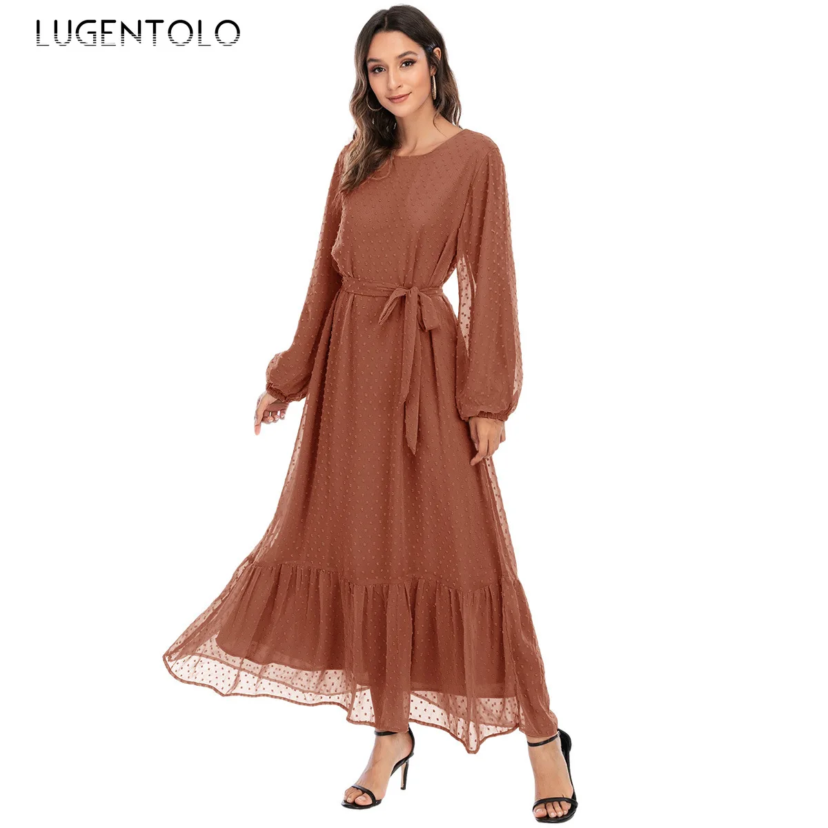 Lugentolo 2020 Women's Long Dress Loose Fashiom Muslim Long-Sleeved Solid O-neck Lady Elegant Big Swing Casual Dress
Lugentolo 2020 Women's Long Dress Loose Fashiom Muslim Long-Sleeved Solid O-neck Lady Elegant Big Swing Casual Dress