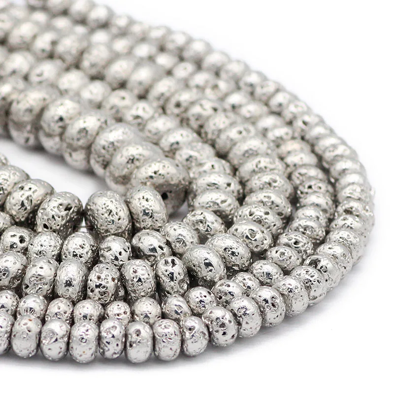 6-10MM Flat Round Silver Volcanic Rock Natural Stone Spacer White Gold Lava Loose Beads For Jewelry Making DIY Bracelet Findings
6-10MM Flat Round Silver Volcanic Rock Natural Stone Spacer White Gold Lava Loose Beads For Jewelry Making DIY Bracelet Findings
