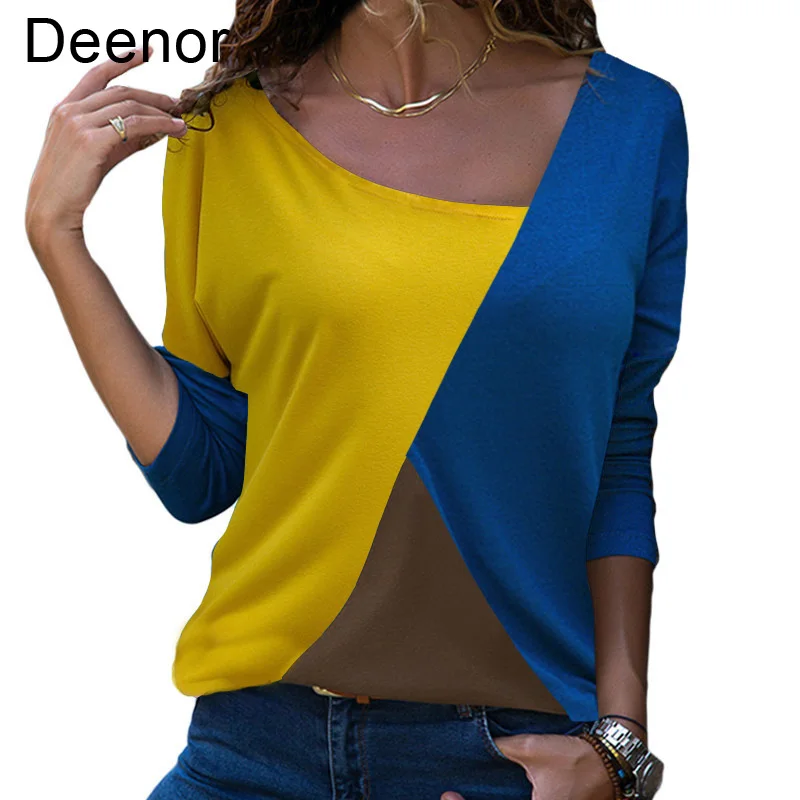 Oversized Splicing Contrast Color O Neck Casual Long Sleeve T-shirt Women's Tops Spring Autumn Women Blouse Harajuku Patchwork
Oversized Splicing Contrast Color O Neck Casual Long Sleeve T-shirt Women's Tops Spring Autumn Women Blouse Harajuku Patchwork