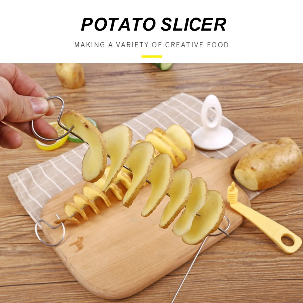 Potato Spiral Manuel Cutter Slicer Reusable Potato Twister French Fry Cutter Fruits Vegetable Tools Kitchen Cooking Maker
Potato Spiral Manuel Cutter Slicer Reusable Potato Twister French Fry Cutter Fruits Vegetable Tools Kitchen Cooking Maker