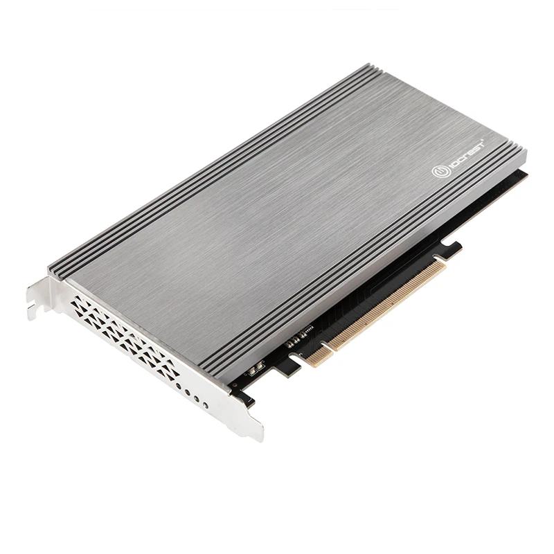Add On Card Dual M.2 NVMe Port to PCIe 3.0 x16 Bifurcation Riser Controller Support Non-bifurcation Motherboard ASMedia2824 Chip
Add On Card Dual M.2 NVMe Port to PCIe 3.0 x16 Bifurcation Riser Controller Support Non-bifurcation Motherboard ASMedia2824 Chip