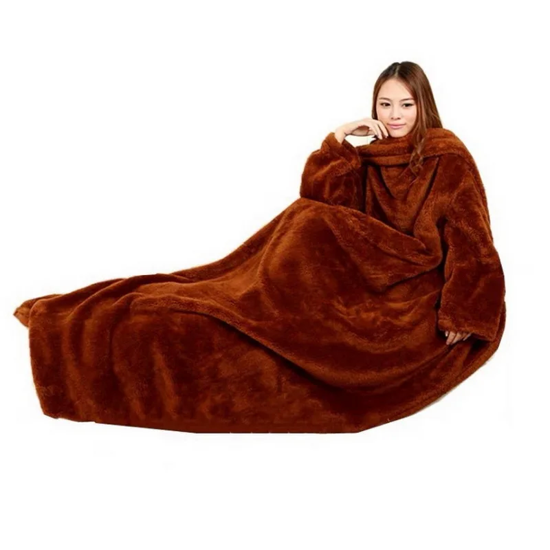 Coral Fleece Blanket With Sleeves Super Soft Warm Outdoor Adult Winter Hooded TV Blankets
Coral Fleece Blanket With Sleeves Super Soft Warm Outdoor Adult Winter Hooded TV Blankets