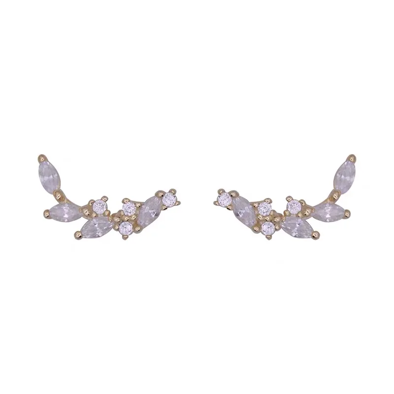 Женские серьги гвоздики из серебра 925 пробы с фианитами|silver stud earrings|sterling silver