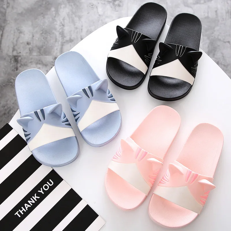 Cat ears cool slippers female summer bathroom home soft soled Korean bath lovers wear parent-child shoes male
Cat ears cool slippers female summer bathroom home soft soled Korean bath lovers wear parent-child shoes male