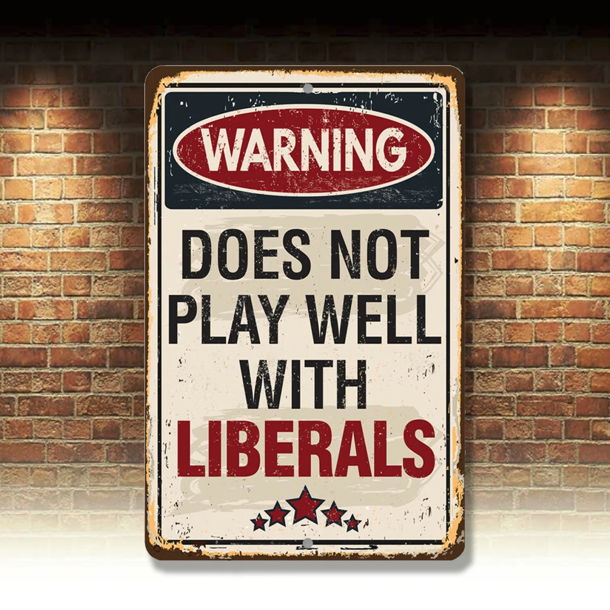 Предупреждение о том, что не играет с Liberals-прочный металлический знак-8x12 Декор
Предупреждение о том, что не играет с Liberals-прочный металлический знак-8x12 Декор