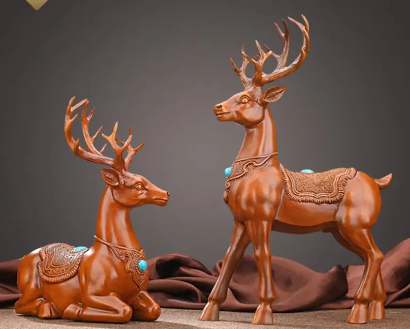 Chinese style deer put a pair of TV cabinet porch wine cabinet sika deer decoration crafts wedding gifts to the new couple
Chinese style deer put a pair of TV cabinet porch wine cabinet sika deer decoration crafts wedding gifts to the new couple