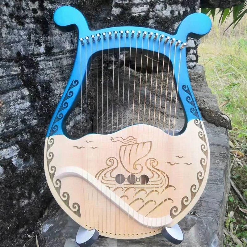 19 Strings Lyre Harp Pirate Ship Pattern Creative Wooden Handmade Carved Stage Performance Valentine's Day Gift Instruments 2022
19 Strings Lyre Harp Pirate Ship Pattern Creative Wooden Handmade Carved Stage Performance Valentine's Day Gift Instruments 2022