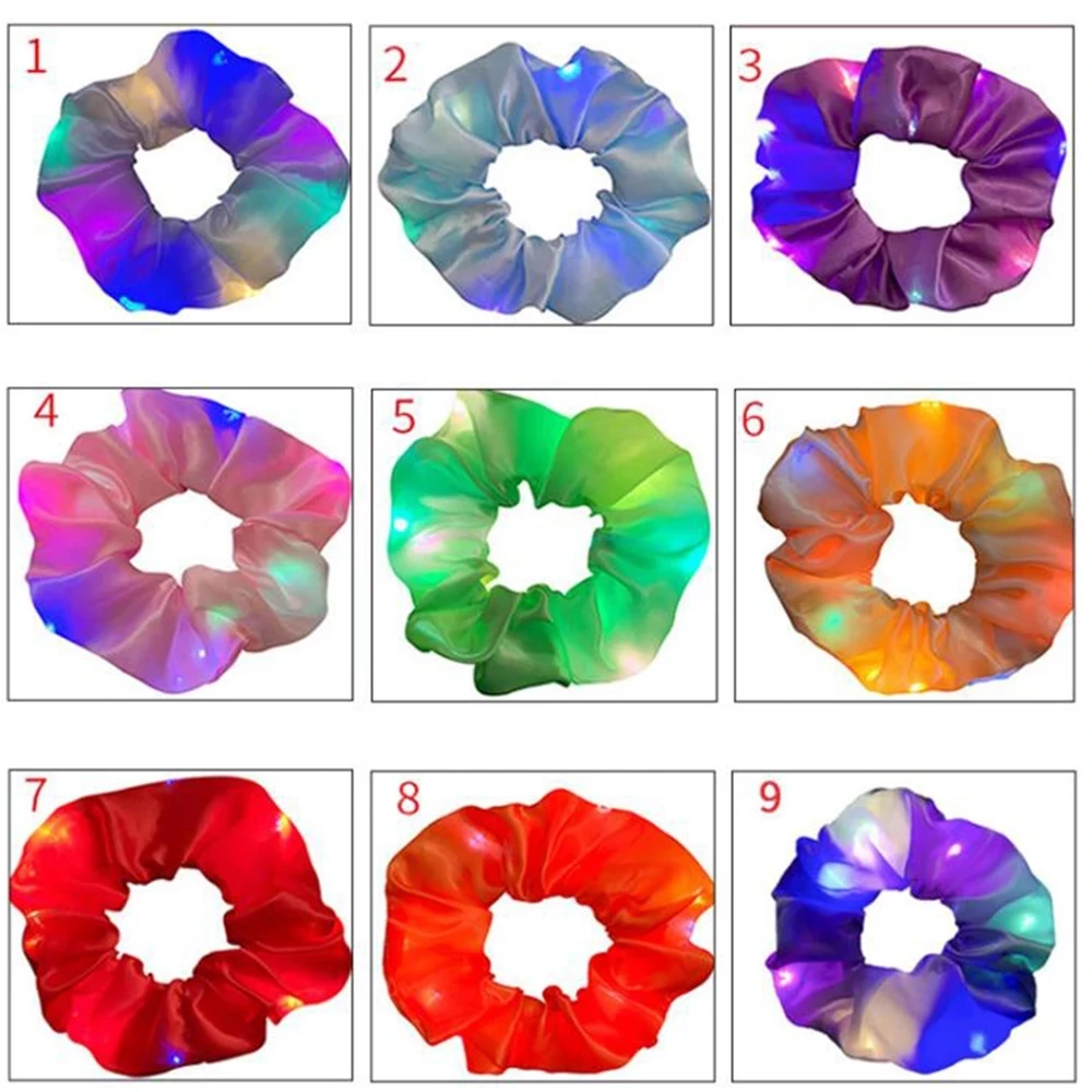 2021 Summer New LED Luminous Scrunchies Chiffon Hairband For Girls Women Ponytail Elastic Hair Bands Solid Color Hair Accessori
2021 Summer New LED Luminous Scrunchies Chiffon Hairband For Girls Women Ponytail Elastic Hair Bands Solid Color Hair Accessori