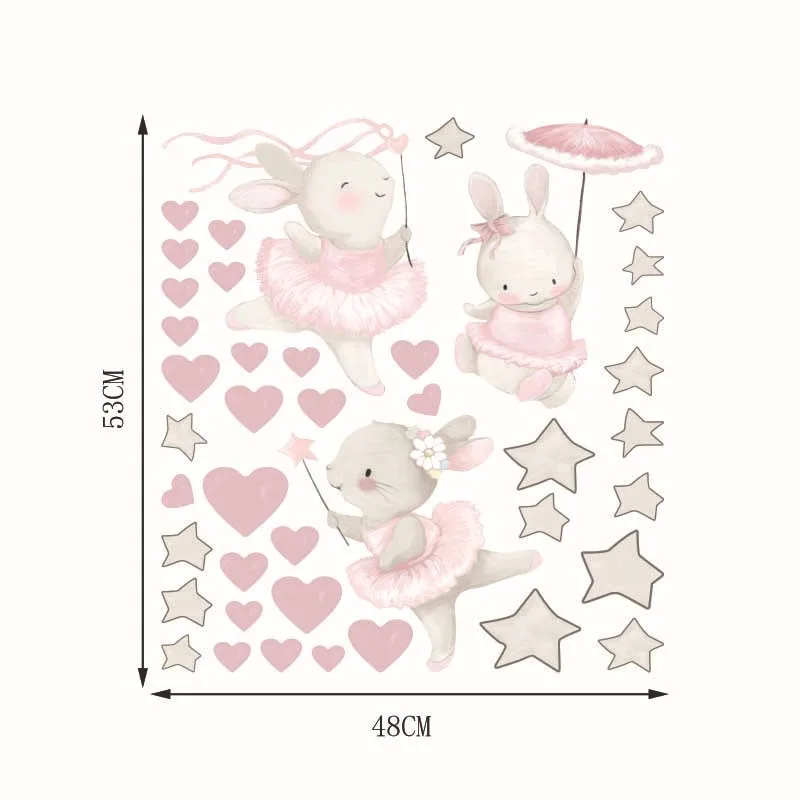 New animal stickers children's room ins creative graffiti ballet cartoon bunny self-adhesive wall stickers PVC material stickers
New animal stickers children's room ins creative graffiti ballet cartoon bunny self-adhesive wall stickers PVC material stickers