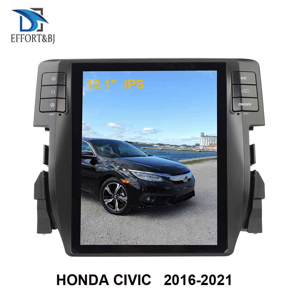 Автомобильный GPS-навигатор с вертикальным экраном в стиле Tesla 4 Гб + 64 ГБ для Honda Civic
