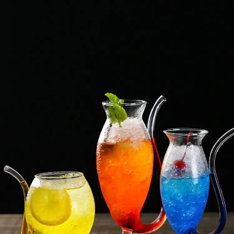 Wine Whiskey Glass Mug Creative Devil Cocktail Glass Cup Heat Resistant Glass Sucking Juice Milk CupWith Drinking Tube Straw 
Wine Whiskey Glass Mug Creative Devil Cocktail Glass Cup Heat Resistant Glass Sucking Juice Milk CupWith Drinking Tube Straw