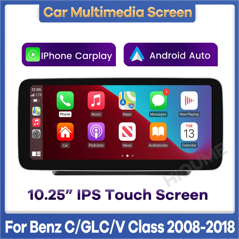 10.25" Wireless Apple CarPlay Android Auto Car Multimedia Screen for Mercedes Benz C V GLC Class W204 W205 2008-2018 Head Unit
10.25" Wireless Apple CarPlay Android Auto Car Multimedia Screen for Mercedes Benz C V GLC Class W204 W205 2008-2018 Head Unit