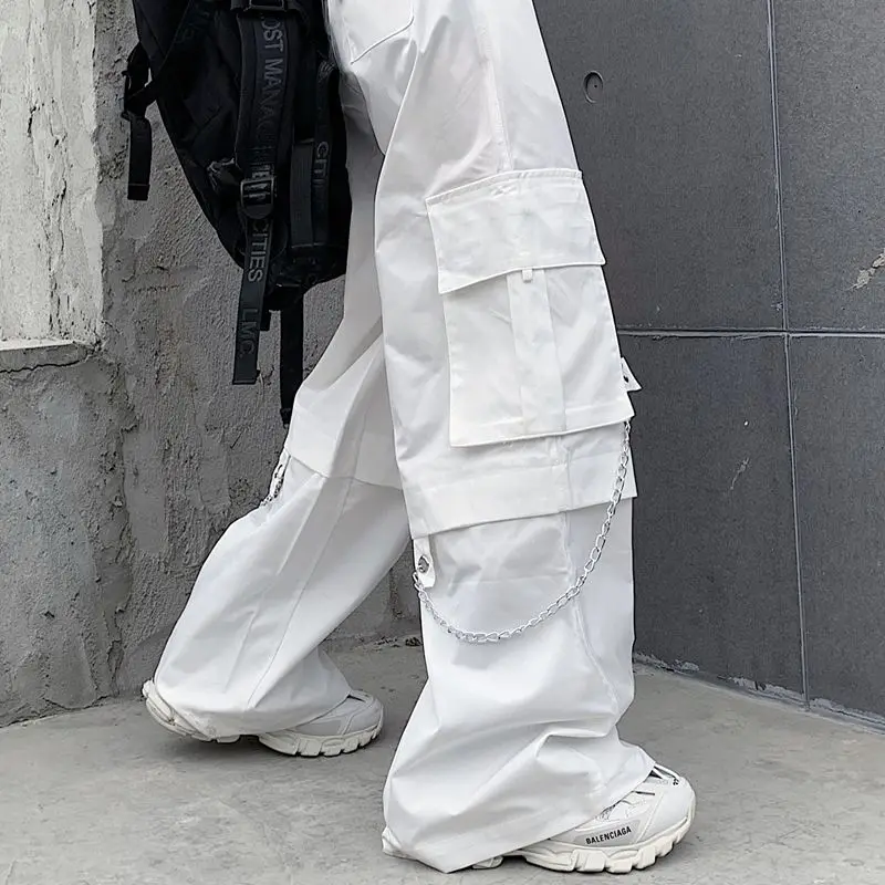 Oversized Mall Goth Pants Grunge Punk Wide Leg Pants Streetwear High Waist Y2K Pocket Clothes White Solid Chain Women Trousers
Oversized Mall Goth Pants Grunge Punk Wide Leg Pants Streetwear High Waist Y2K Pocket Clothes White Solid Chain Women Trousers