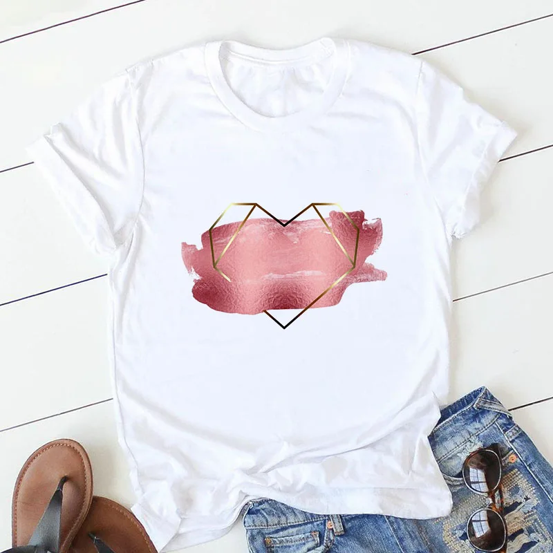 Women's T-shirt aesthetics Rose gold geometric short-sleeved T-shirt women Camisetas Verano Mujer Harajuku T-shirt
Women's T-shirt aesthetics Rose gold geometric short-sleeved T-shirt women Camisetas Verano Mujer Harajuku T-shirt
