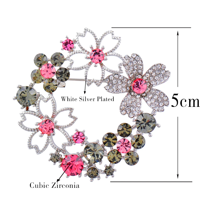 SINLEERY Luxurious Pink Gray Cubic Zircon Flower Hollow Garland Brooch Pin Women's Fashion Accessories 2021 XZ186 SSK
SINLEERY Luxurious Pink Gray Cubic Zircon Flower Hollow Garland Brooch Pin Women's Fashion Accessories 2021 XZ186 SSK