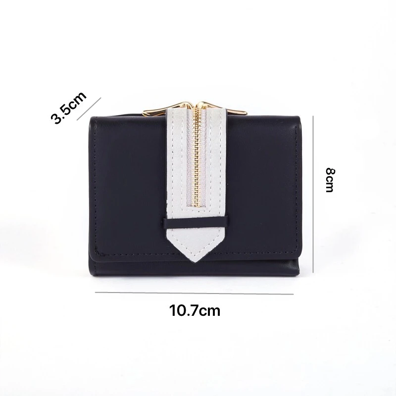 Fashion Short Women's Wallet Three-Folding Small Money Clip Bag Solid Color Card Holders Zipper Hasp PU Leather Ladies Purses
Fashion Short Women's Wallet Three-Folding Small Money Clip Bag Solid Color Card Holders Zipper Hasp PU Leather Ladies Purses