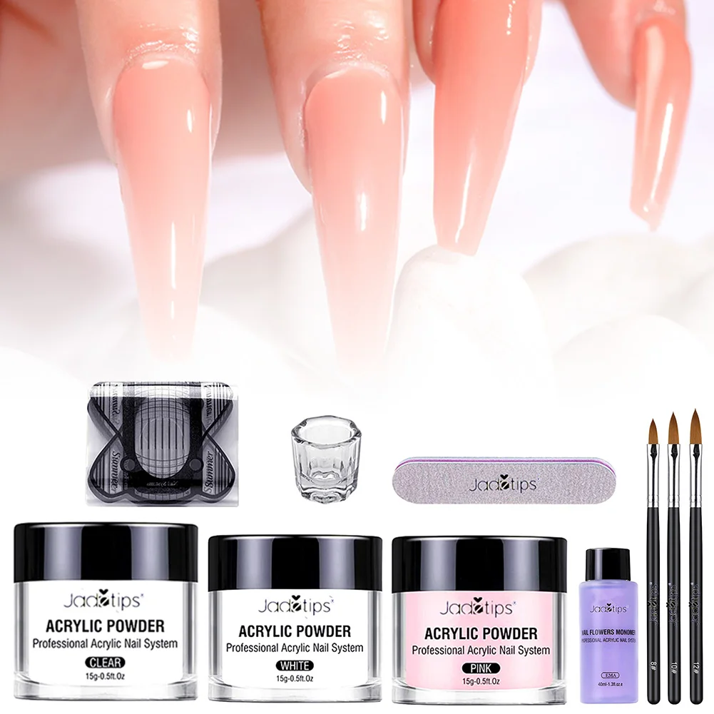 Acrylic Nail Kit Acrylic Powder with Liquid Monomer Set Nail Brush Forms Tips Professional Nail Art Supplies for Nails Extension
Acrylic Nail Kit Acrylic Powder with Liquid Monomer Set Nail Brush Forms Tips Professional Nail Art Supplies for Nails Extension