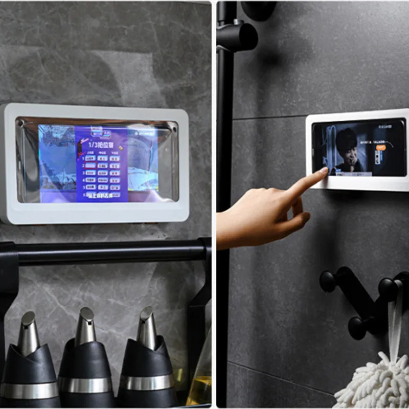 Home Wall Waterproof Mobile Phone Storage Box Self-adhesive Holder Touch Screen Bathroom Phone Shell Shower Sealing Storage Box
Home Wall Waterproof Mobile Phone Storage Box Self-adhesive Holder Touch Screen Bathroom Phone Shell Shower Sealing Storage Box